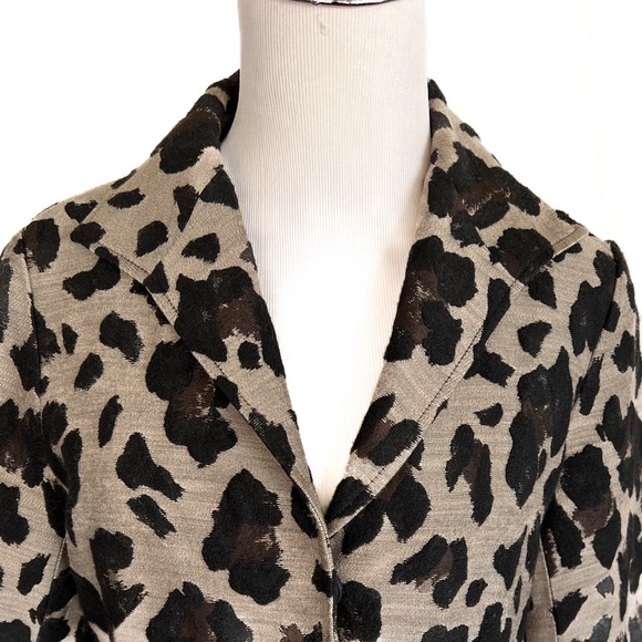 Lafayette 148 Leopard Coat 6 - Picture 3 of 13